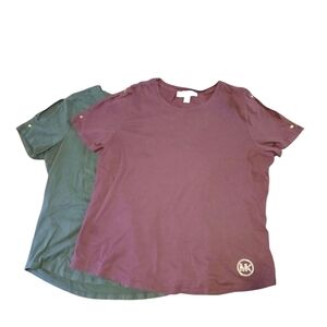 MICHAEL Michael Kors Purple and Green Short Sleeve Tees Size XL